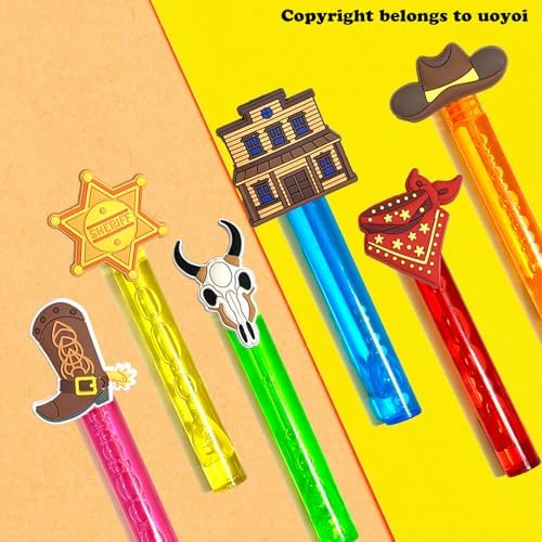 Western Cowboy Party Favors 24Pcs Bubble Wand Set