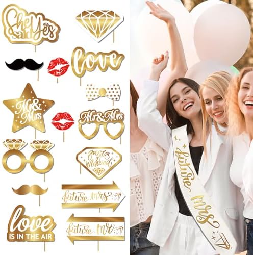 Gold Engagement Party Decorations 90pcs Set