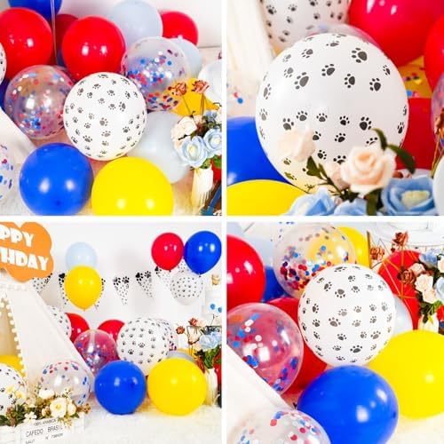 Adorely Dog Paw Balloons 12 Inch Party Decorations