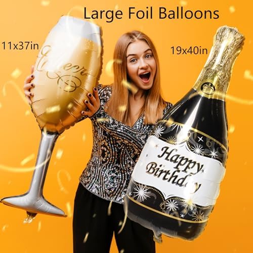 Glamorous Happy Birthday Foil Balloons Set