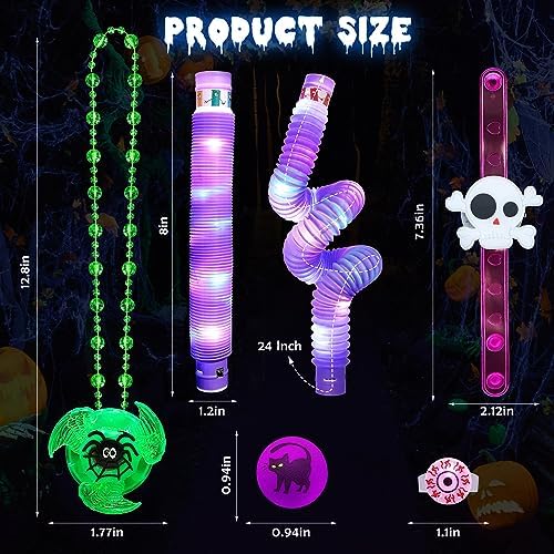 Halloween Party Favors for Kids 66Pcs Light Up Toys