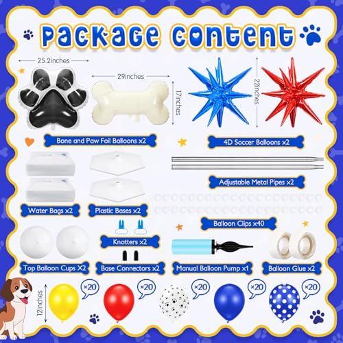 Kasyat 2 Sets Dog Paw Balloon Arch Kit