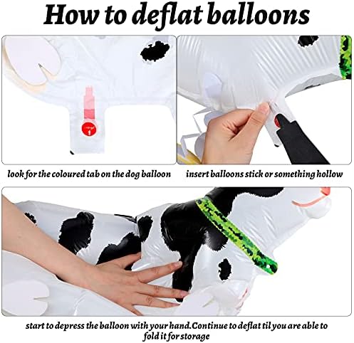 Sumind 6 Piece Walking Cow Balloons for Party Decorations
