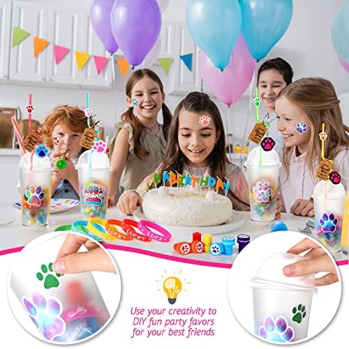 Gejoy 178 Pcs Dog Paw Party Favors Set