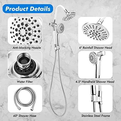 Giantex Handheld and Rainfall Shower Head Combo