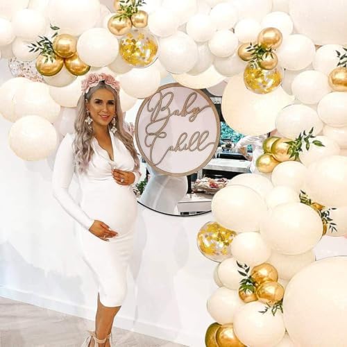108pcs White Gold Balloon Arch Kit for Party Decorations