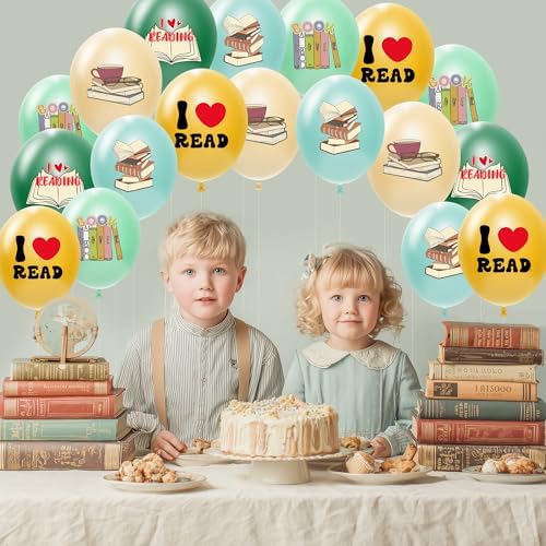 50Pcs Book Themed Balloons for Birthday Party Decor