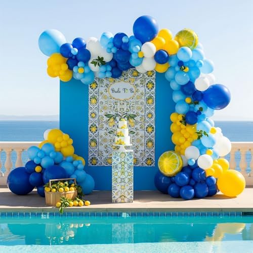 Lemon Foil Balloon Garland Arch Kit 136 Pcs