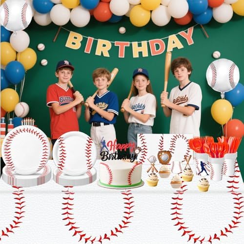 140 PCS Baseball Birthday Party Decorations Set