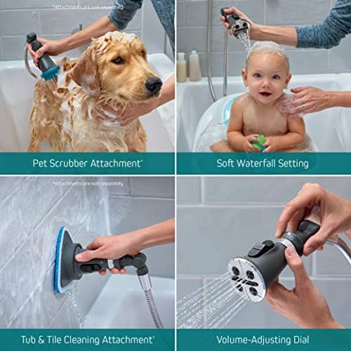 Peerless Sidekick Touch-Clean Shower Head with Handheld Wand and Hose