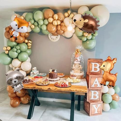 Woodland Animal Balloons Garland Arch 138Pcs