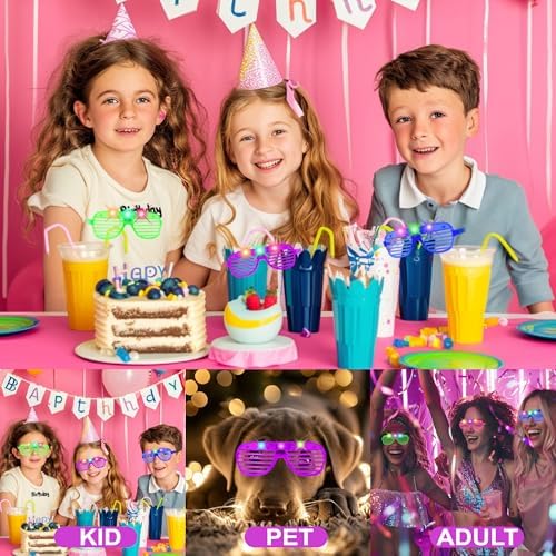 80 LED Glow Glasses for Parties and Raves