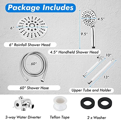 Giantex Handheld and Rainfall Shower Head Combo