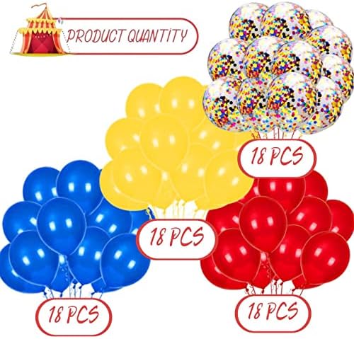 72PCS Carnival Party Balloons 12 Inch Decorations