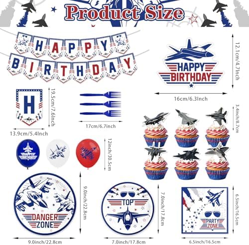 Heidaman Air Force Birthday Decorations Set
