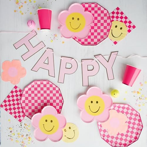 Hot Pink Checker Large Paper Napkins - Pack of 20