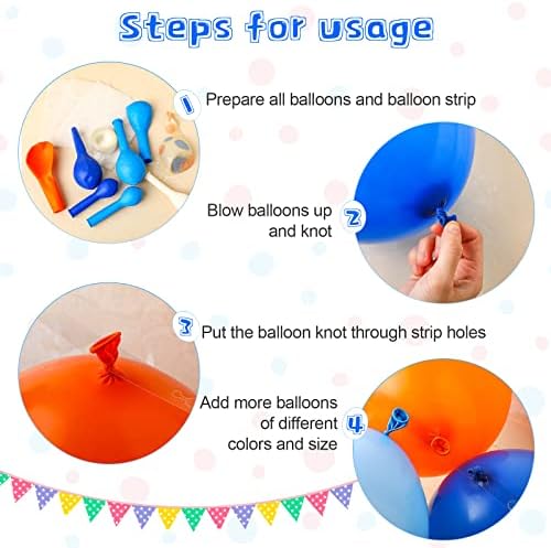 HyDren 198 Pcs Blue Orange Balloons Arch Garland Kit