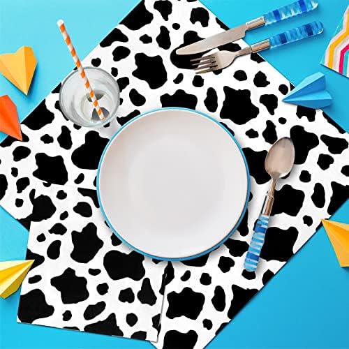 Durony 100 Pack Cow Print Table Napkins 3-Layer Farm Animal Party Supplies