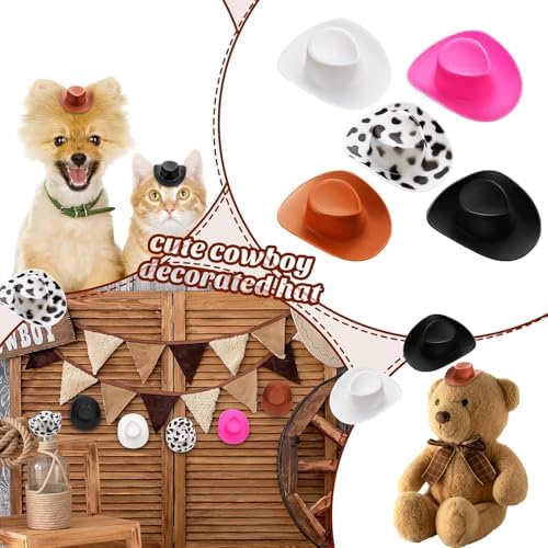 100 Pcs Mini Cowboy Hats for Crafts and Party