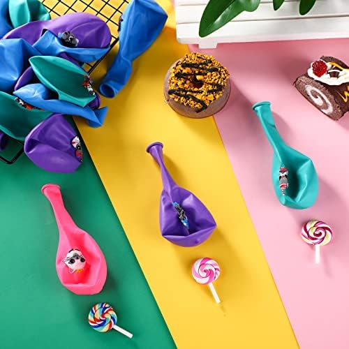 40 Pcs Cat Birthday Latex Balloons with Cute Cartoon Designs