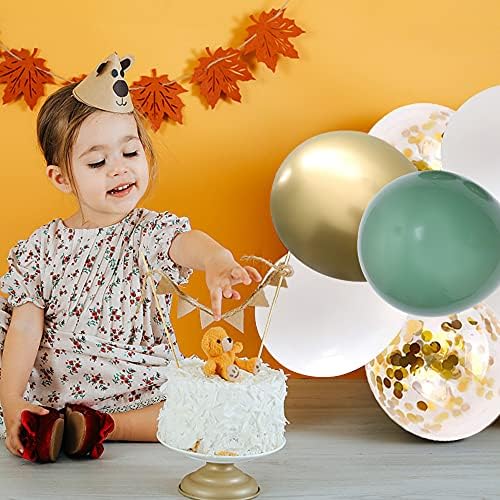 Thomtery Green and Gold Party Balloons 50pcs 12 Inch