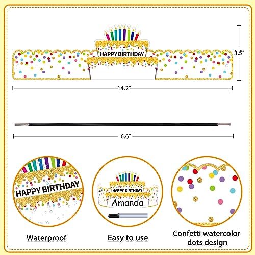 WaaHome Birthday Crowns for Kids Classroom - 24pcs Adjustable Paper Hats Headbands