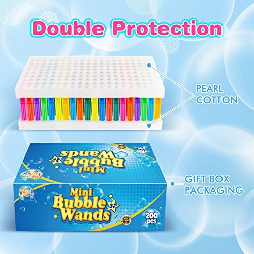 SpringFlower 200 Piece Mini Bubble Wands Party Favors