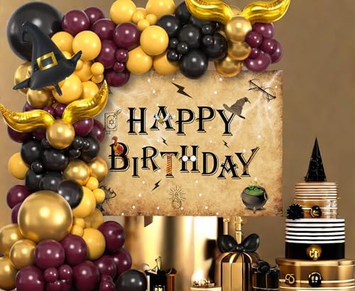 Magical Wizard Balloons Arch Kit 140pcs Birthday Party Decor