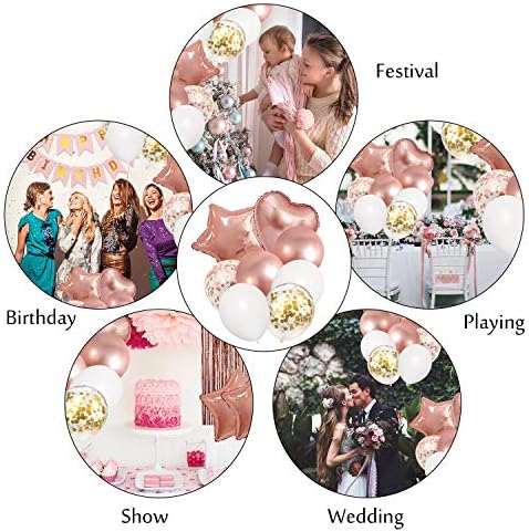 Amandir Rose Gold Birthday Decorations Kit for Women