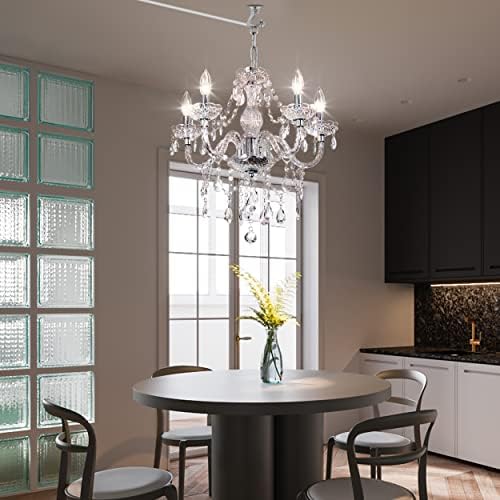 5 Light Crystal Hanging Pendant Light Chandelier