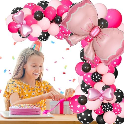 Pink Theme Birthday Balloons Garland Arch Kit 143Pcs