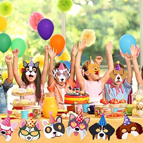 12 Pcs Dog Party Favor Masks for Kids and Adults