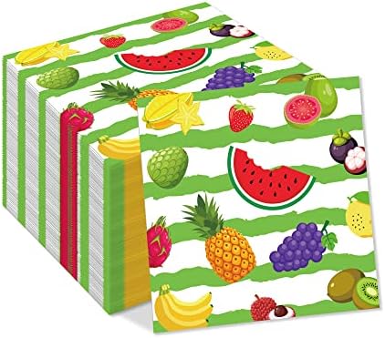 40pcs Fruit Pattern Paper Napkins for Summer Parties