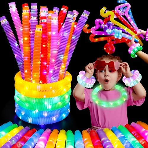 UrChoice Glow Sticks Party Favors 12 PCS Light Up Pop Tubes