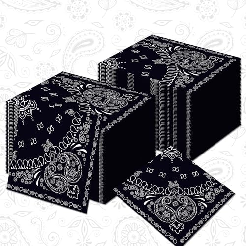 Cholo Black Bandana Napkins 40 Pcs Set