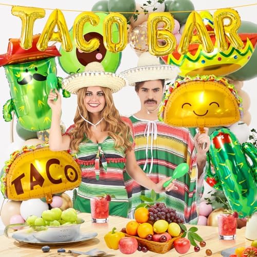 Taco Fiesta Balloons 13Pcs Party Decorations