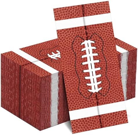 100 Piece Football Shape Disposable Napkins for Parties