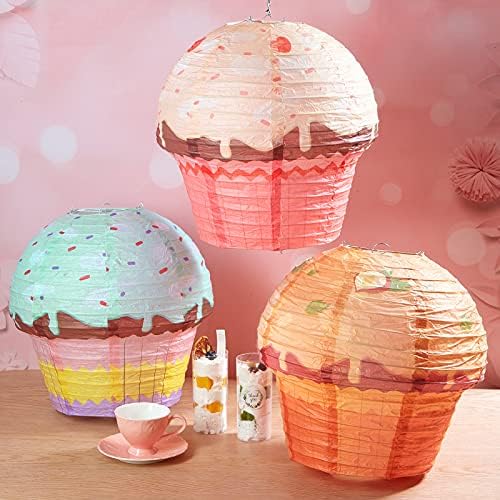 Riakrum 6pcs 12 Inch Candyland Paper Lanterns