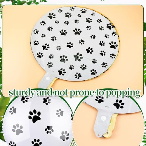 12 Pcs 18 Inch Dog Paw Print Foil Balloons