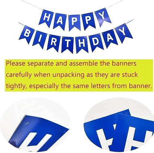 7th Birthday Decorations Blue Set for Boys