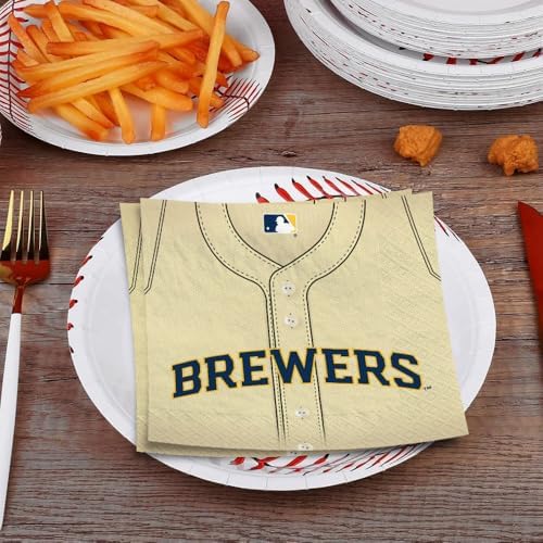 Amscan Milwaukee Brewers Party Napkins - 36 Pack