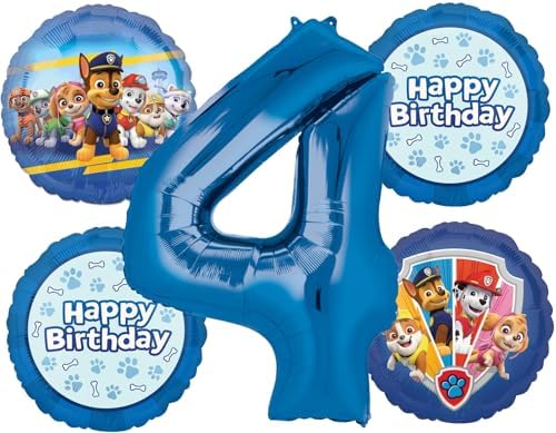 Anagram 4th Birthday Balloon Decorations Set