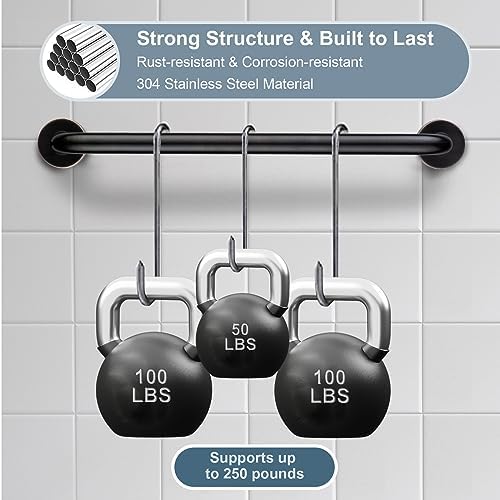 BRIGHT SHOWERS Dual Shower Head Combo Set with Handheld and Grab Bar