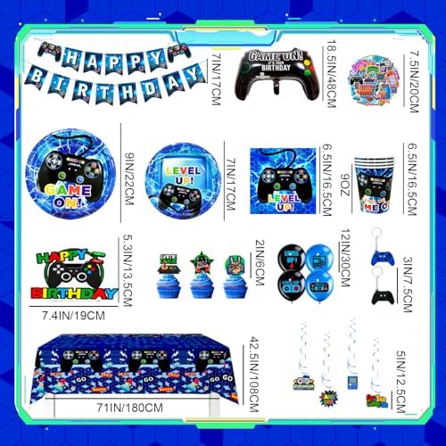 Video Game Birthday Party Decorations Set