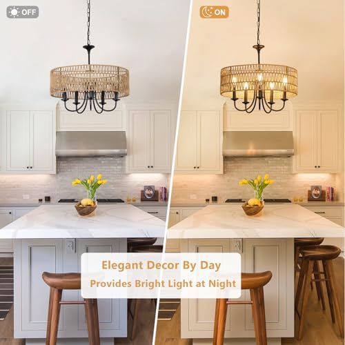 Modern Farmhouse Chandelier with 5 Lights