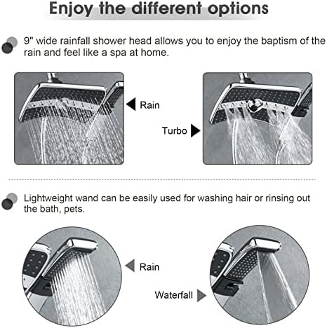 BRIGHT SHOWERS Dual Shower Head Combo Set