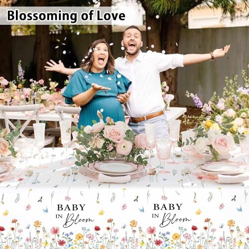3 Pack Wildflower Baby in Bloom Tablecloth Decorations