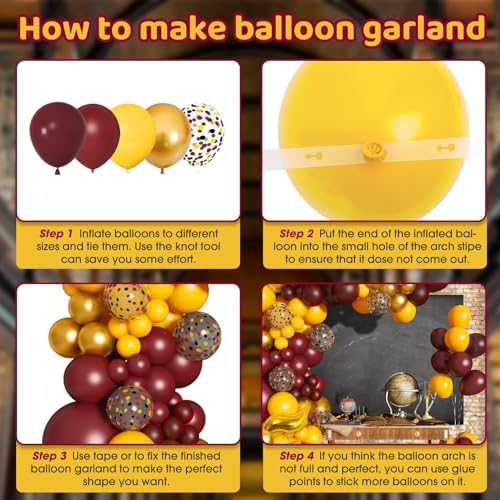 Amandir Magical School Balloons Arch Garland Kit 170Pcs