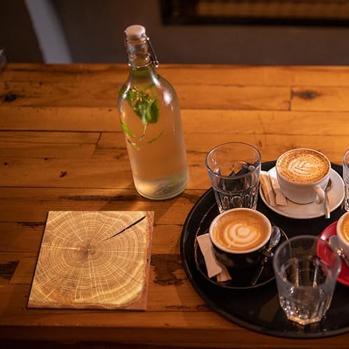 40Pcs Wood Grain Party Napkins 65x65 Inches