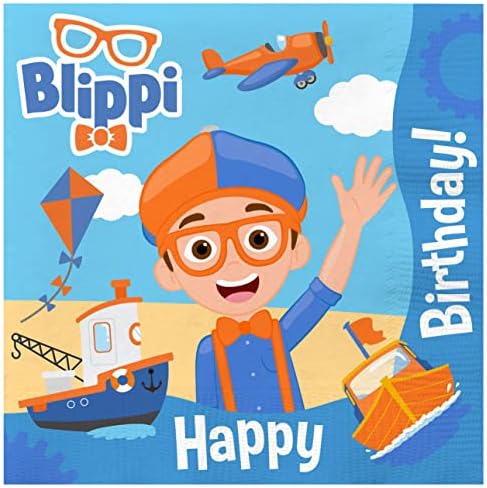 Treasures Gifted Blippi Themed Napkins Pack of 16